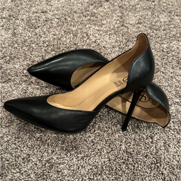 NWT Fabio Fabrizi, black, Italian leather stiletto, size 8/ 38 - Picture 4 of 6